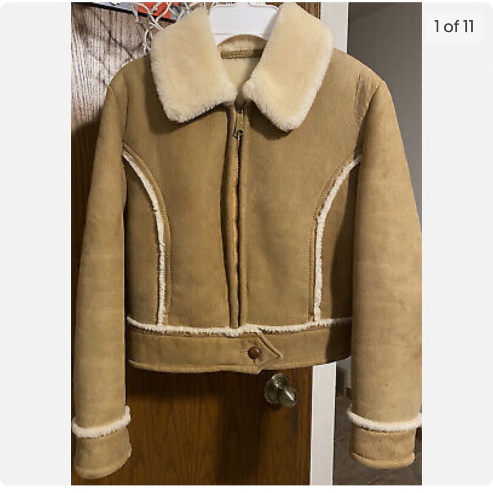 Vintage Matterhorn Napa California Suede Leather Sherpa jacket XS